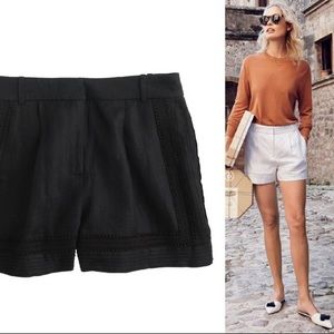 J. Crew black linen shorts - size 00